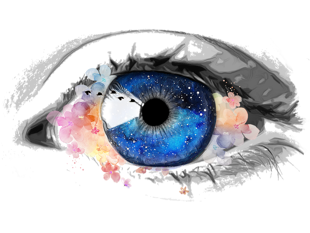 eye, creative, galaxy